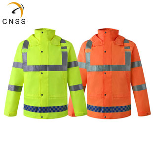 cnss交通乐动（中国）棉衣加厚荧光黄乐动（中国）条服装