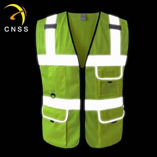 网布透气乐动（中国）背心施工交通安全荧光骑行马甲