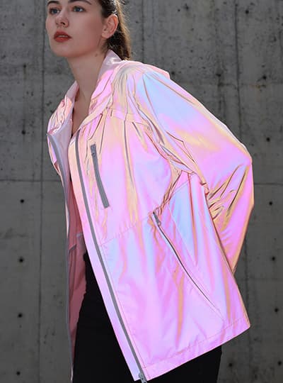 时尚夹克羽绒渐变乐动（中国）面料